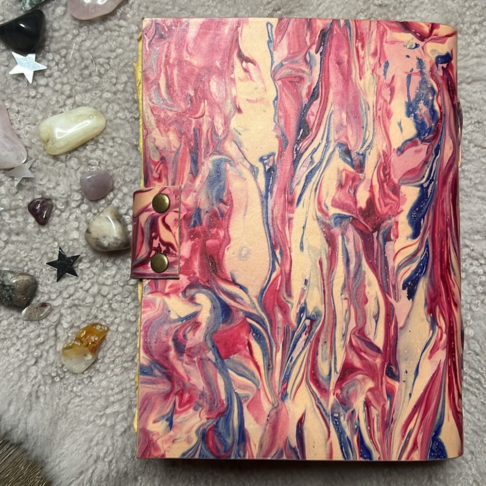 Hand Crafted OOAK Unique Vintage Leather Journal With Antique Deckle Edge Paper - Picture 3 of 15